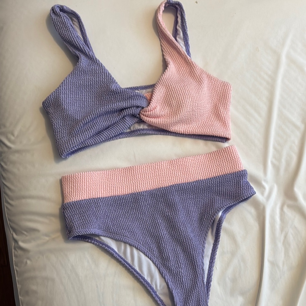 Cupshe Purple and Pink Bikini Set